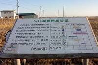 トドワラ遊歩道案内板